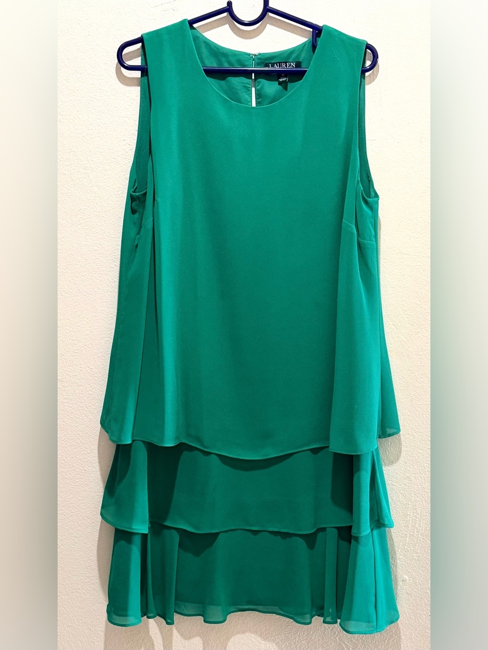 Lauren Ralph Lauren Emerald Tiered Sleeveless Dress